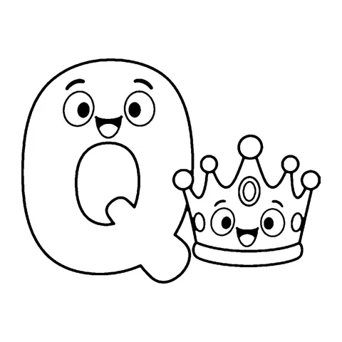 Letter Q coloring page