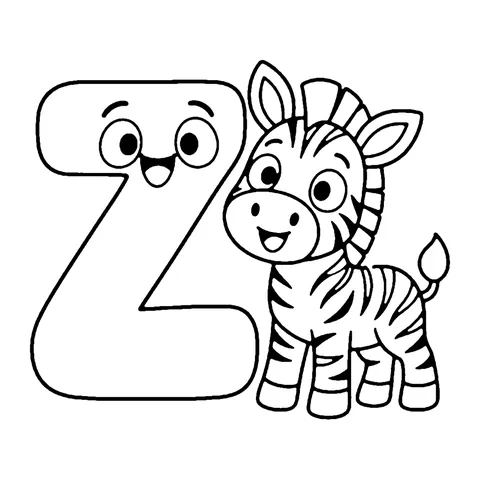 Letter Z coloring page