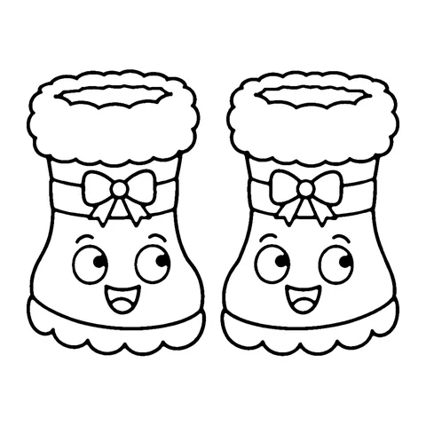 Snow Boots coloring page