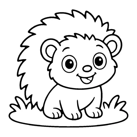 Baby Hedgehog coloring page
