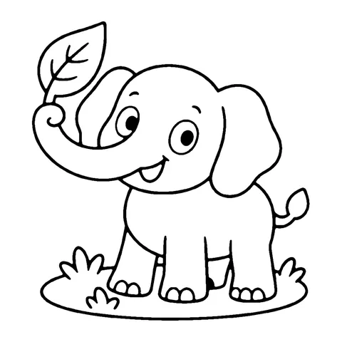 Elephant Calf coloring page