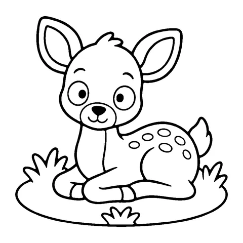 Fawn coloring page