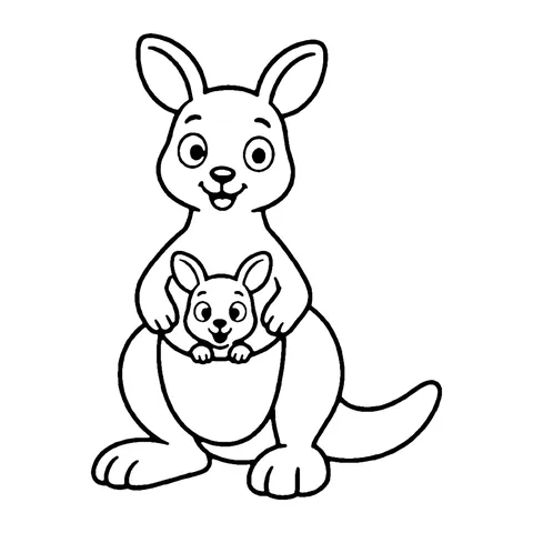 Joey in Pouch coloring page