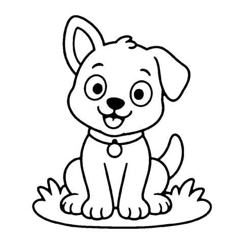 Puppy coloring page