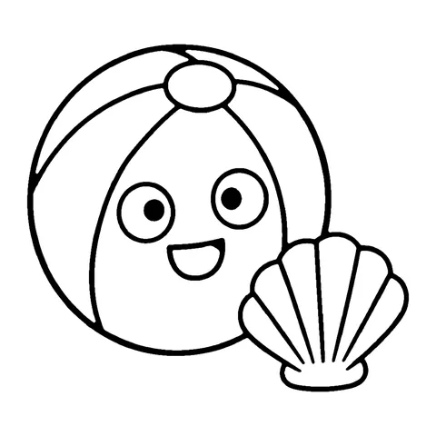 Beach Ball coloring page