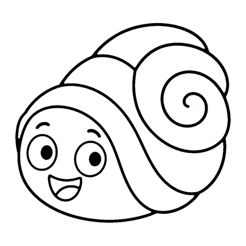 Spiral Seashell coloring page