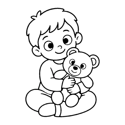 Pajamas coloring page