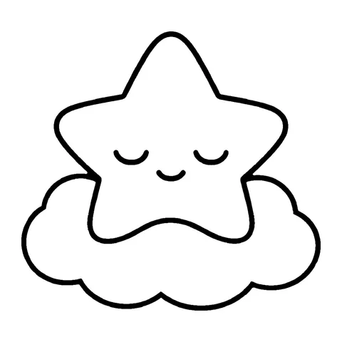 Sleeping Star coloring page