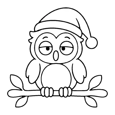 Yawning Owl coloring page