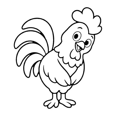 Bowing Rooster coloring page