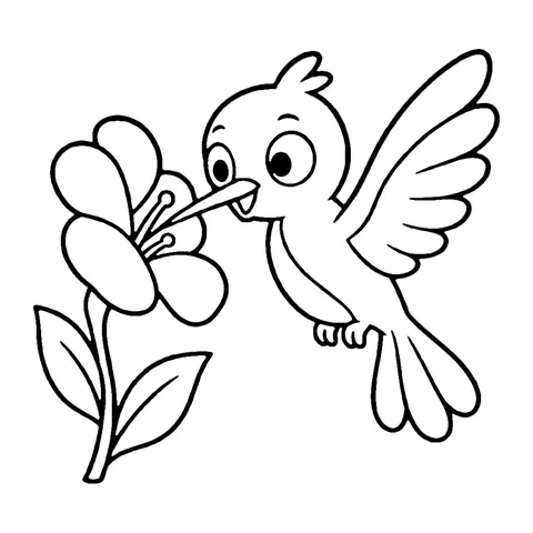 Hummingbird coloring page