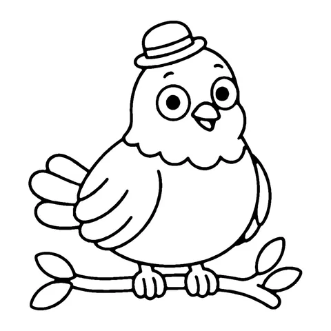 Plump Pigeon coloring page