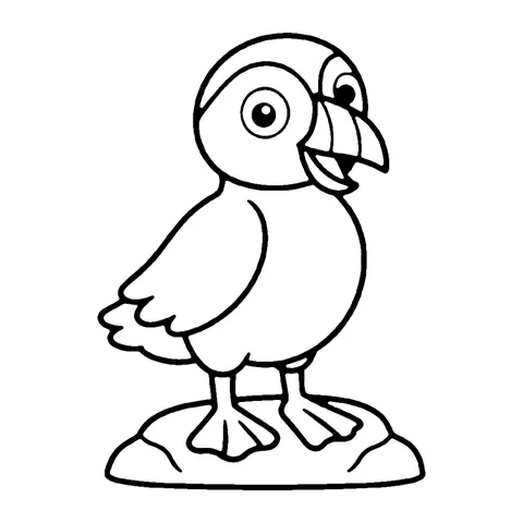 Puffin coloring page