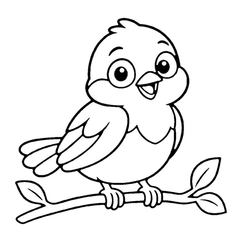 Sparrow coloring page