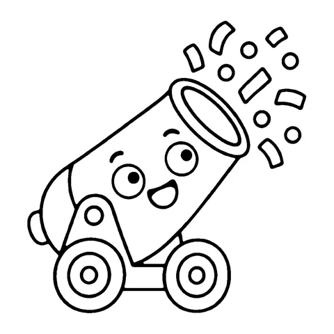 Confetti Cannon coloring page