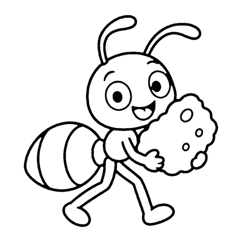 Ant coloring page
