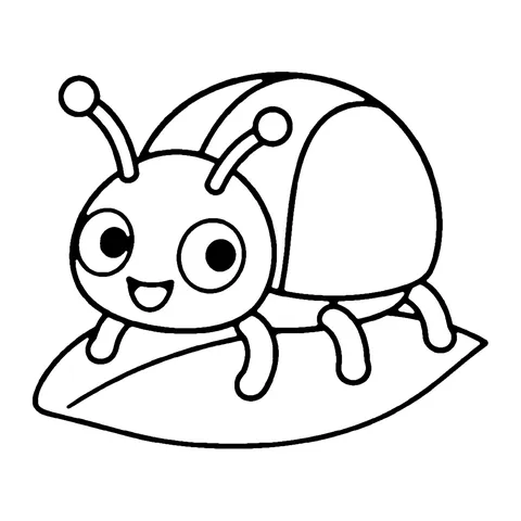 Beetle coloring page