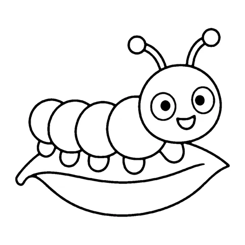 Caterpillar coloring page