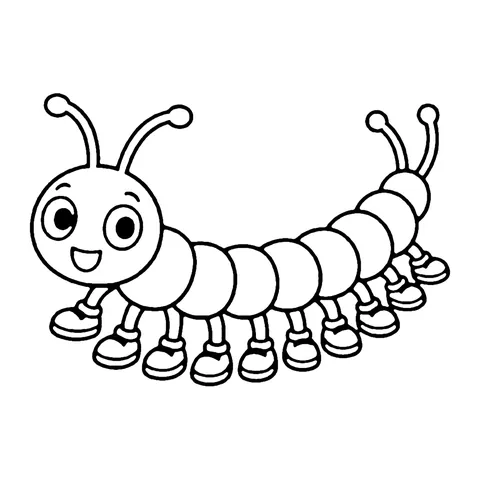 Centipede coloring page