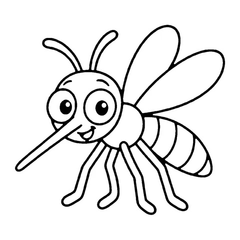 Mosquito coloring page