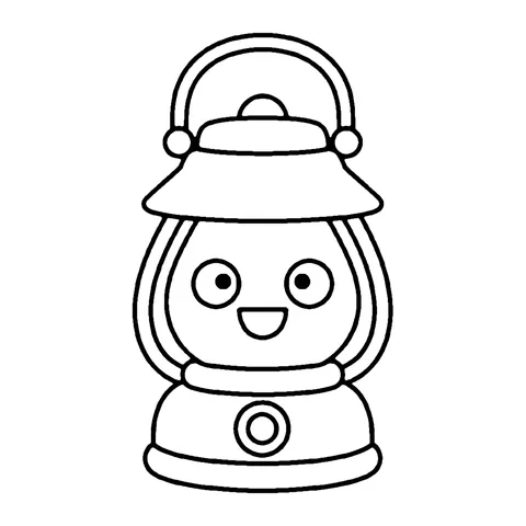 Camping Lantern coloring page