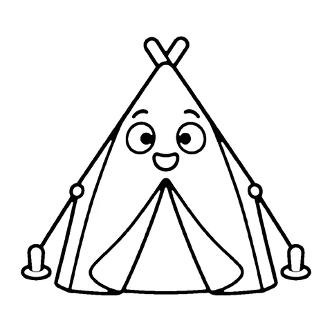 Camping Tent coloring page