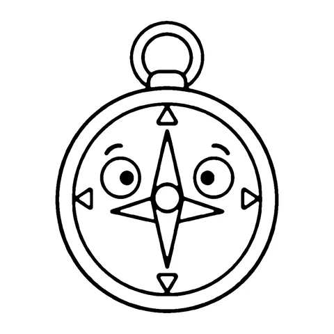 Compass coloring page