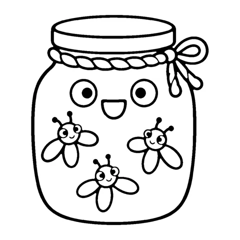 Firefly Jar coloring page