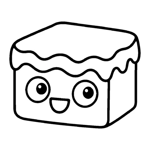 Brownie coloring page