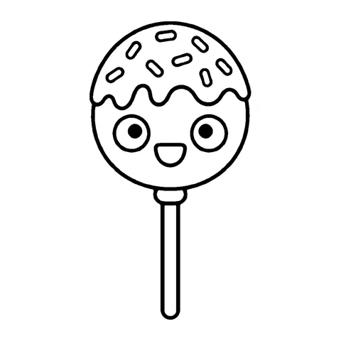 Cake Pop coloring page