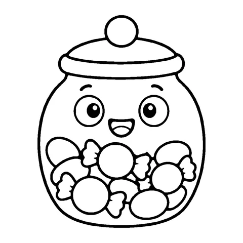 Candy Jar coloring page