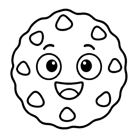 Chocolate Chip Cookie coloring page