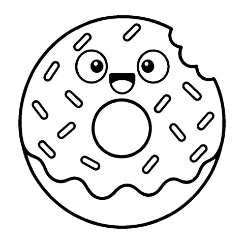 Sprinkle Donut coloring page