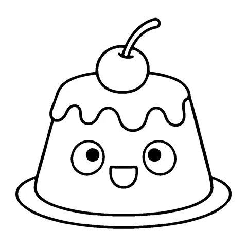Wobbly Pudding coloring page