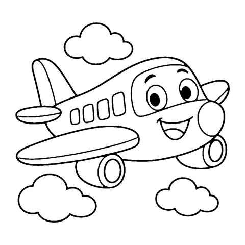 Airplane coloring page
