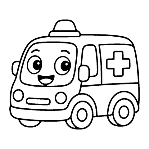 Ambulance coloring page