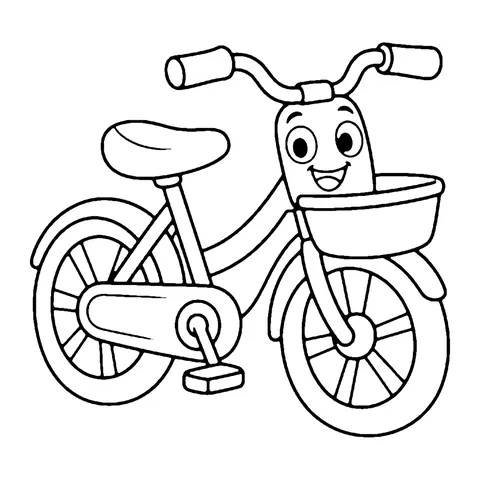 Bicycle coloring page