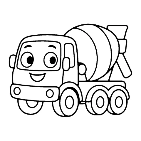 Cement Mixer coloring page