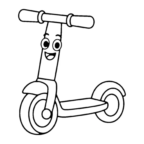 Kick Scooter coloring page