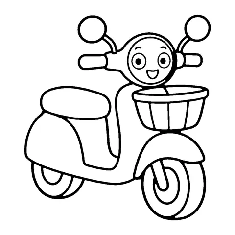 Motor Scooter coloring page