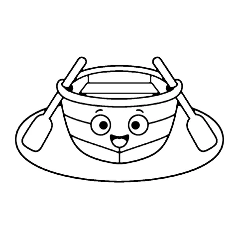 Rowboat coloring page