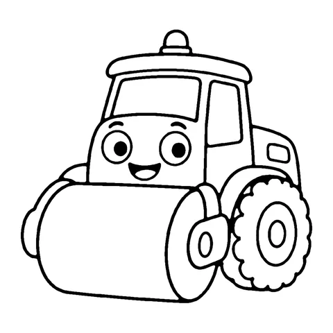 Steamroller coloring page