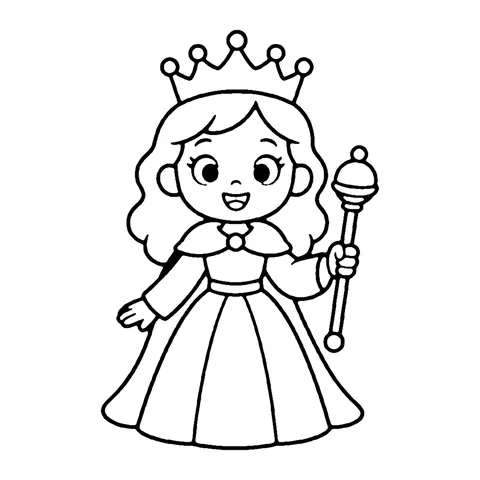 Queen coloring page