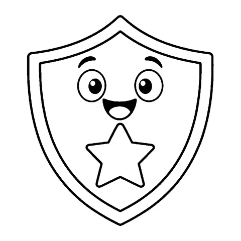 Star Shield coloring page