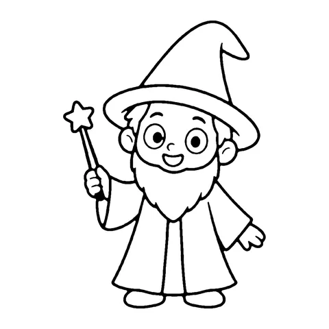 Wizard coloring page