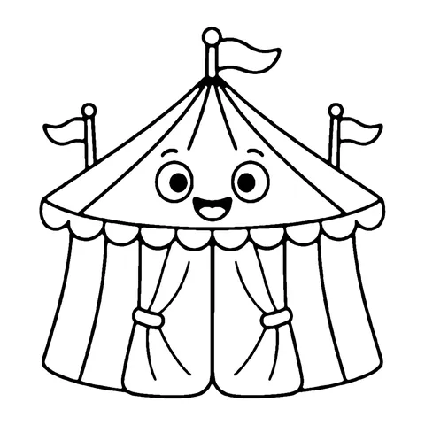 Circus Tent coloring page