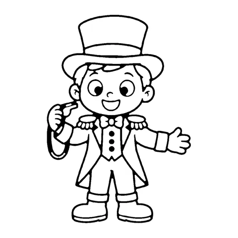 Ringmaster coloring page