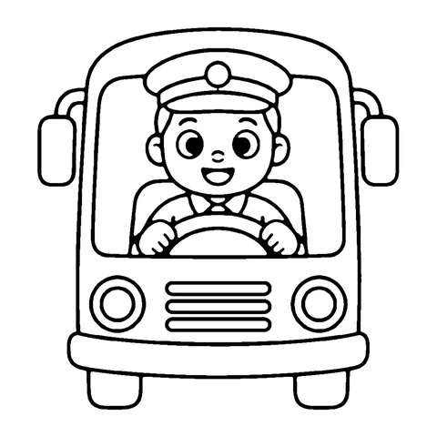 Bus Driver coloring page
