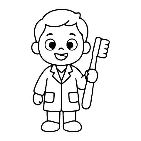 Dentist coloring page