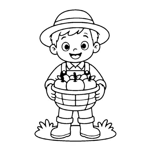 Farmer coloring page